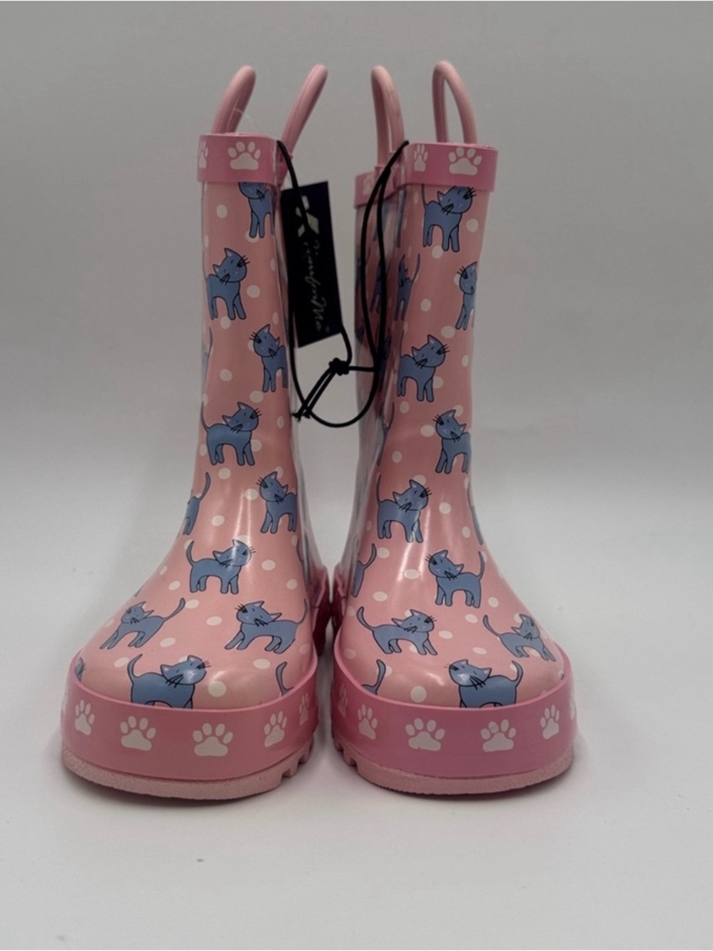 NWT Pink Kids Cat Rain Boots Size 11 - Picture 4 of 8